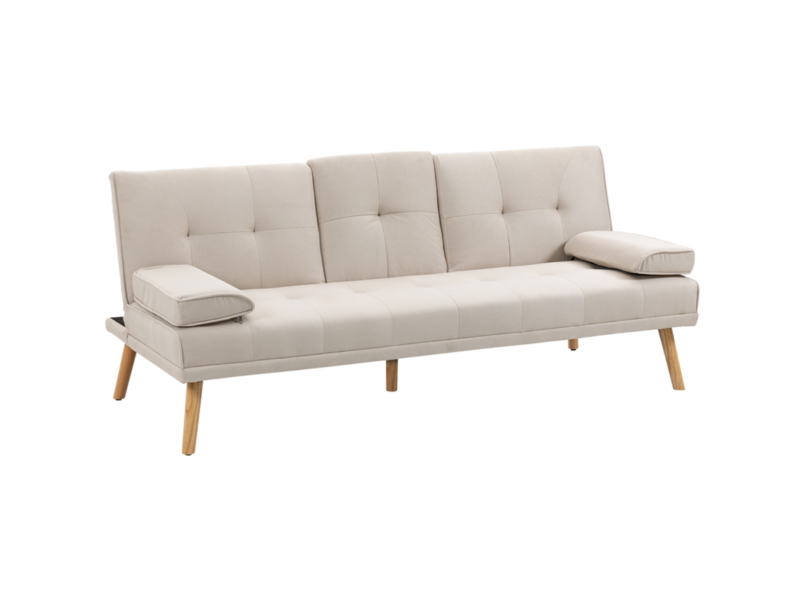 Sofá 3 Plazas Con Mesa Plegable Estilo Escandinavo