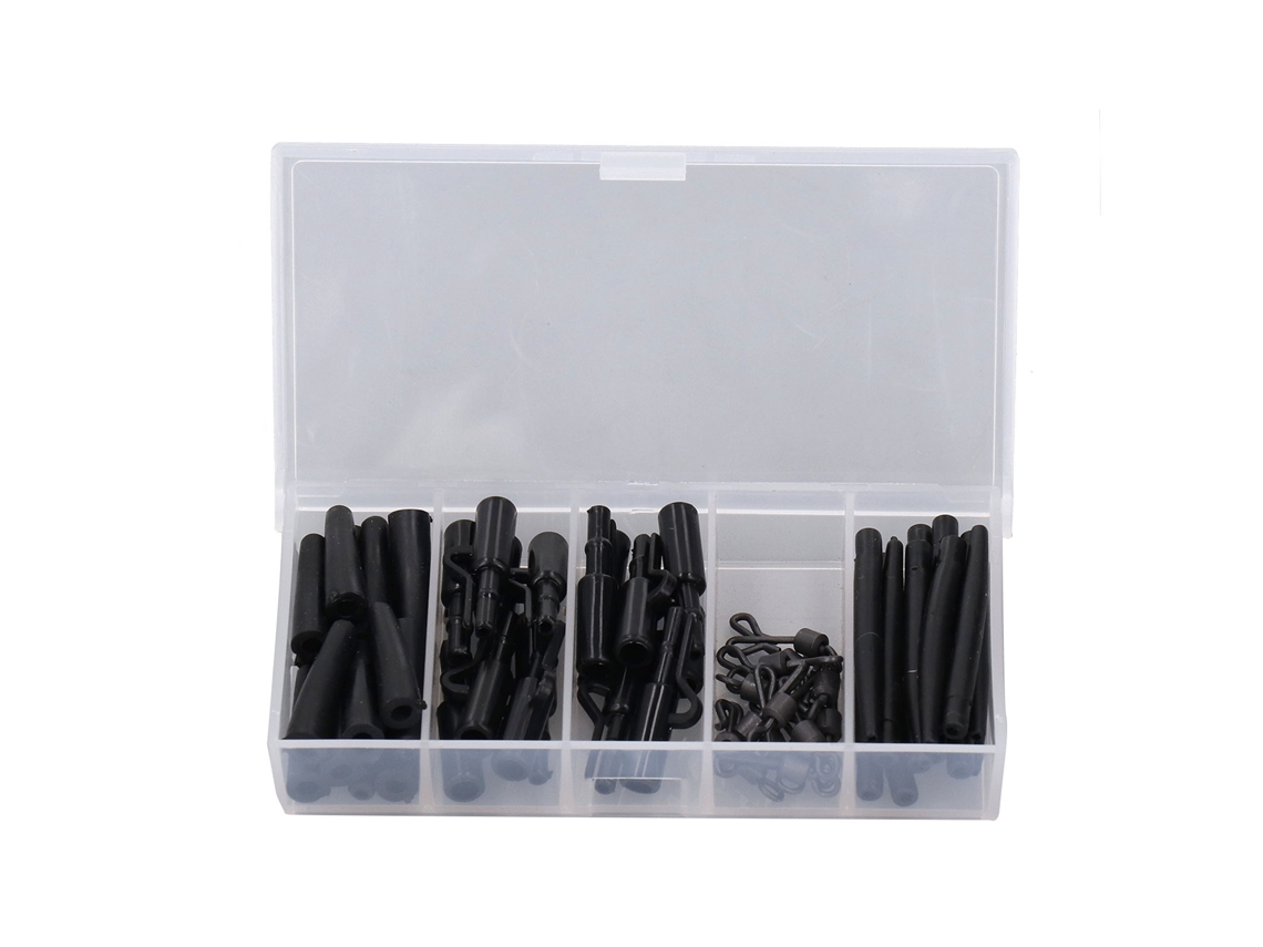 2026rebe-kit De Accesorios De Pesca Para Carpa Con Clip De Líder, Mangas Anti-enredos Y Swivel, 60 Piezas Con Caja