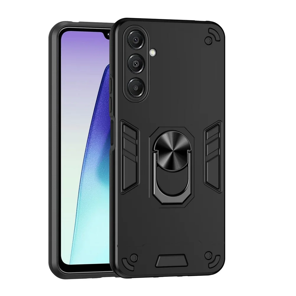 (negro, Galaxy A34) Funda Resistente Para Teléfono Con Soporte De Anillo Y Protección Contra Caídas.