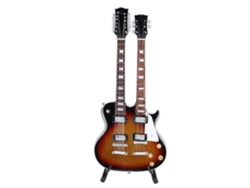 Guitarra Miniatura Hecha A Mano De 18 Cm Con Soporte, Regalo Decorativo Para El Hogar.