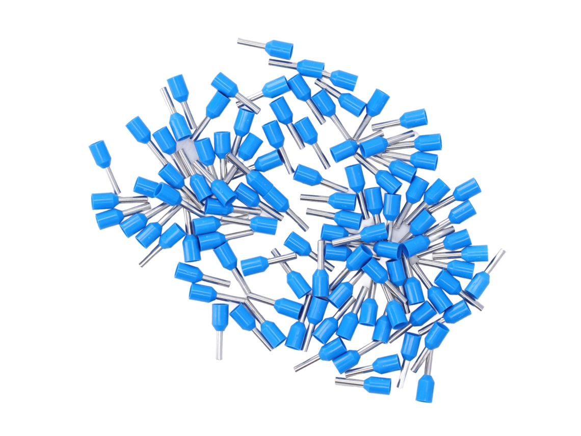 2026-as-100pcs Terminales De Punto De Cable E1508 De Cobre Con Aislación Pvc Para Equipos Electrónicos