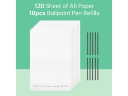 Cuaderno digital con bolígrafo y 120 hojas A5 para notas y almacenamiento.