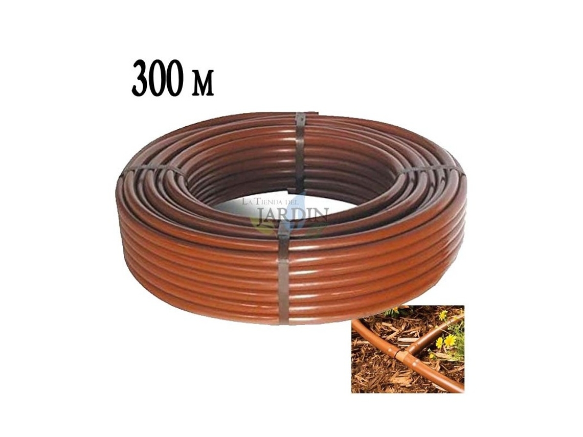 Tuberia Polietileno 16 Mm 300 Metros Marron Sin Goteros SUINGA