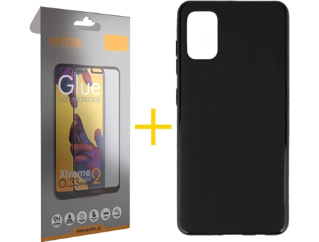 Kit Funda + Protector de Pantalla Samsung Galaxy A51 5G ACCETEL Full (Negro)