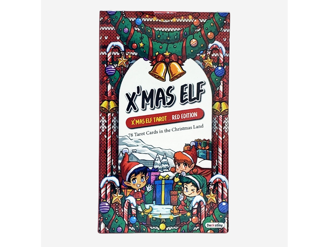 Cartas de tarot populares del elfo navideño rojo 2024 MDUG