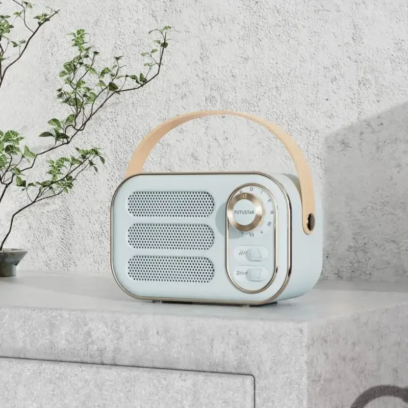 (azul) Reproductor De Música Estéreo Con Altavoz Bluetooth Para Decoración