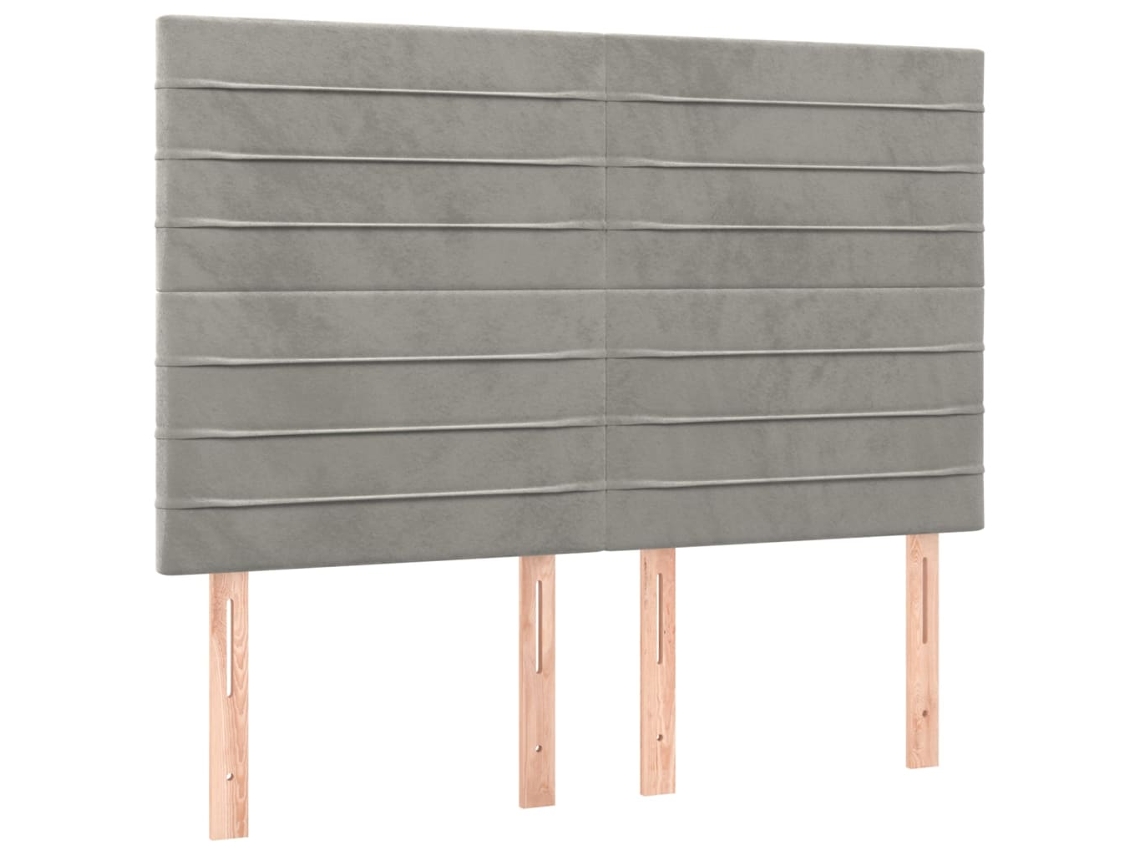 Cabecero Gris Claro 144x5x118/128 cm Terciopelo MAISON EXCLUSIVE