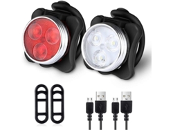 Kit De Luces Para Bicicleta, Faro Delantero Led Superbrillante Recargable Por Usb E Impermeable Para Bicicletas.