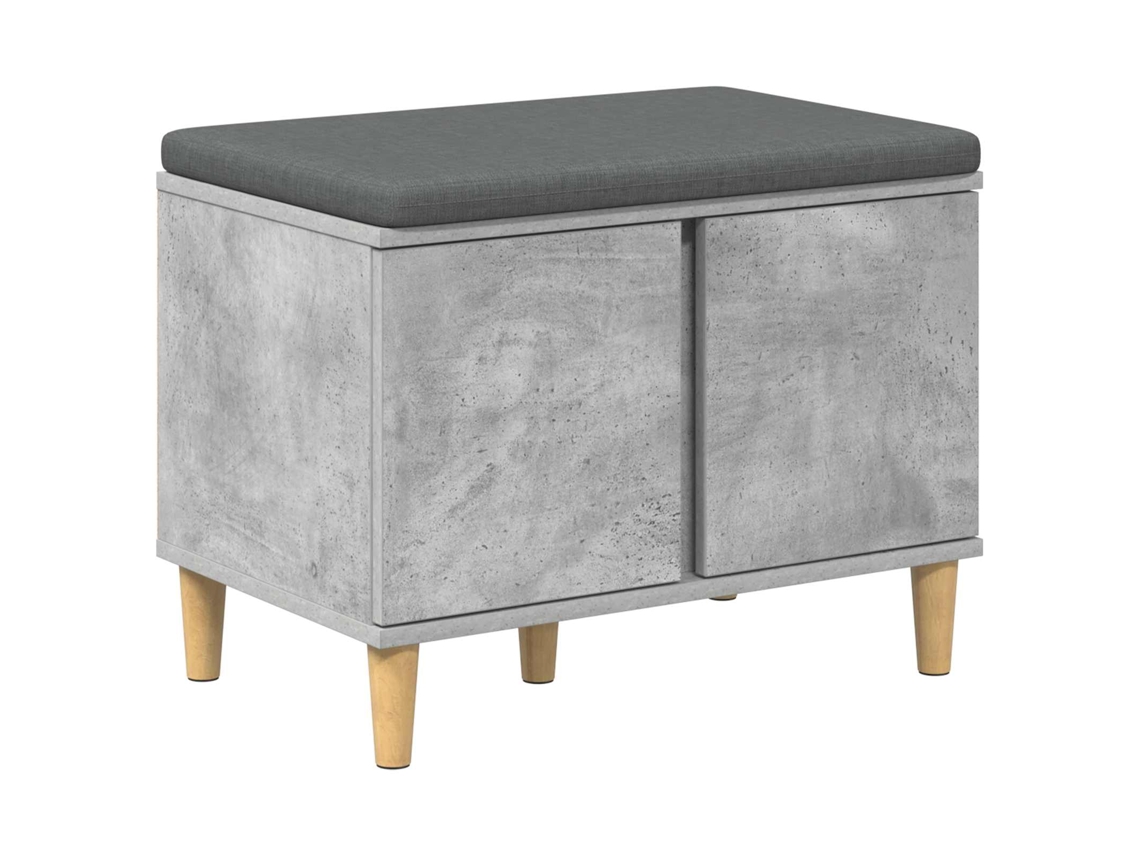 Maison Exclusive - Banco De Entrada Con Cojín Gris Concreto 60 X 38 X 46 Cm