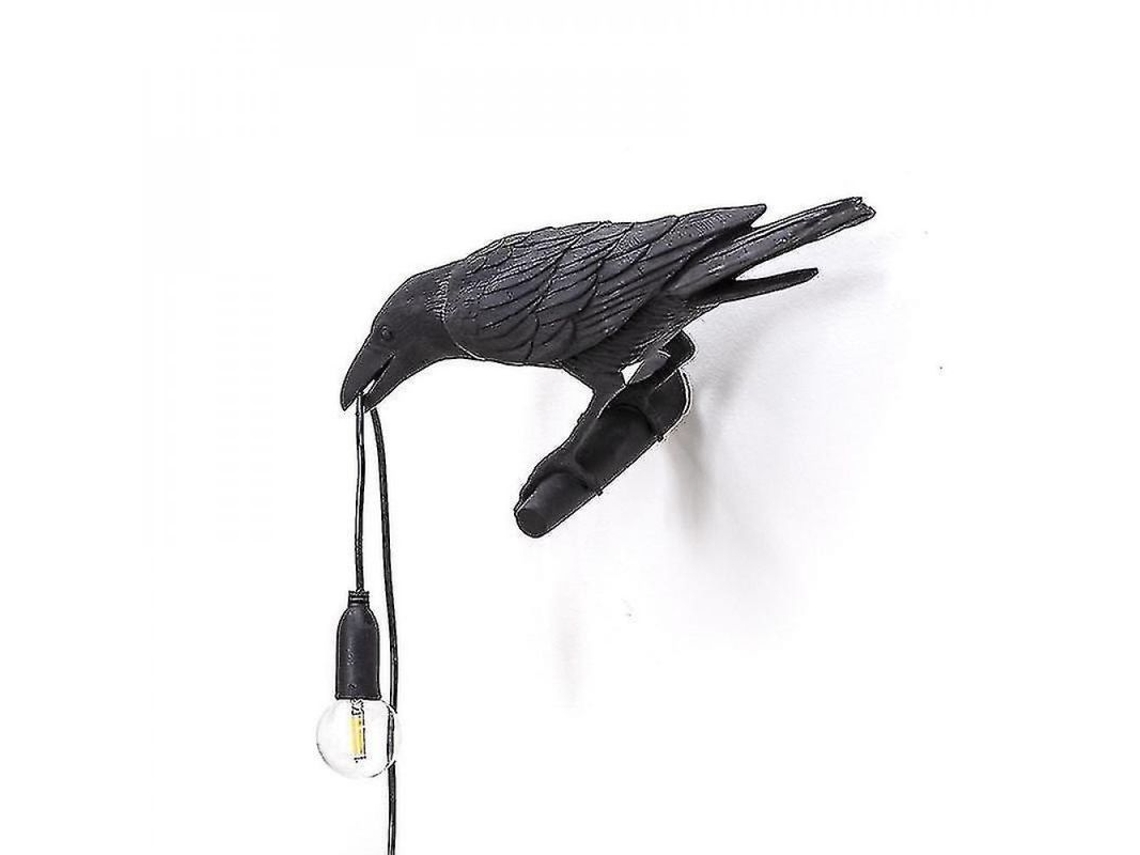 Lámpara De Pared Ave Seletti Moderna Resina Blanca Negra Led Para Dormitorio Sala Decoración 4w E14