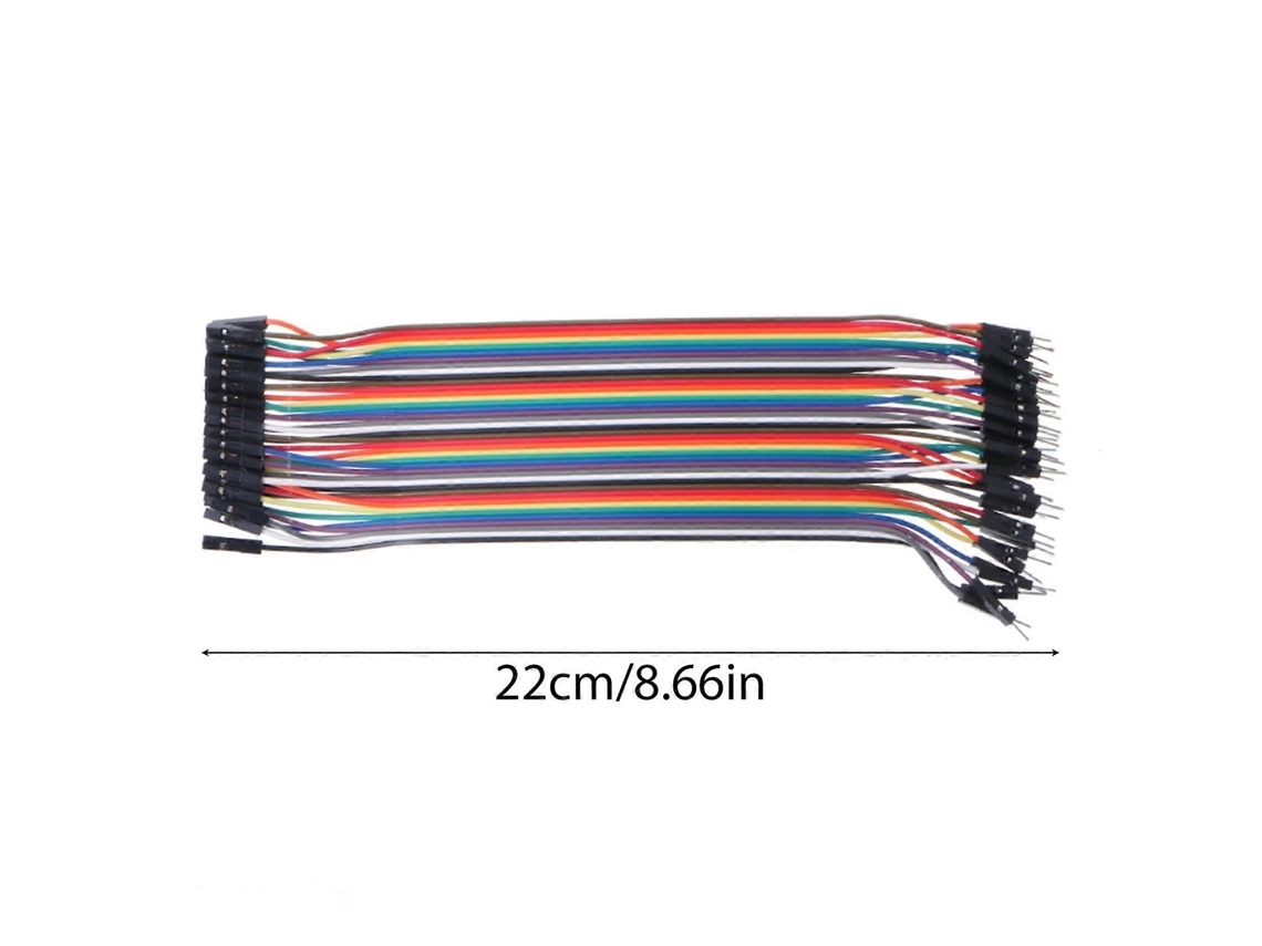 40 cables puente Mf/mm/ff para protoboard, cable GPIO de colores para kit DIY, 20 cm B