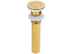 Filtro de tapa antidesbordamiento para desagüe de lavabo de baño dorado
