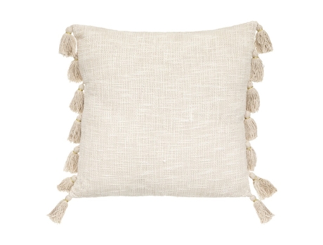 Cojín de poliéster beige 50x50x18cm MUEMUE