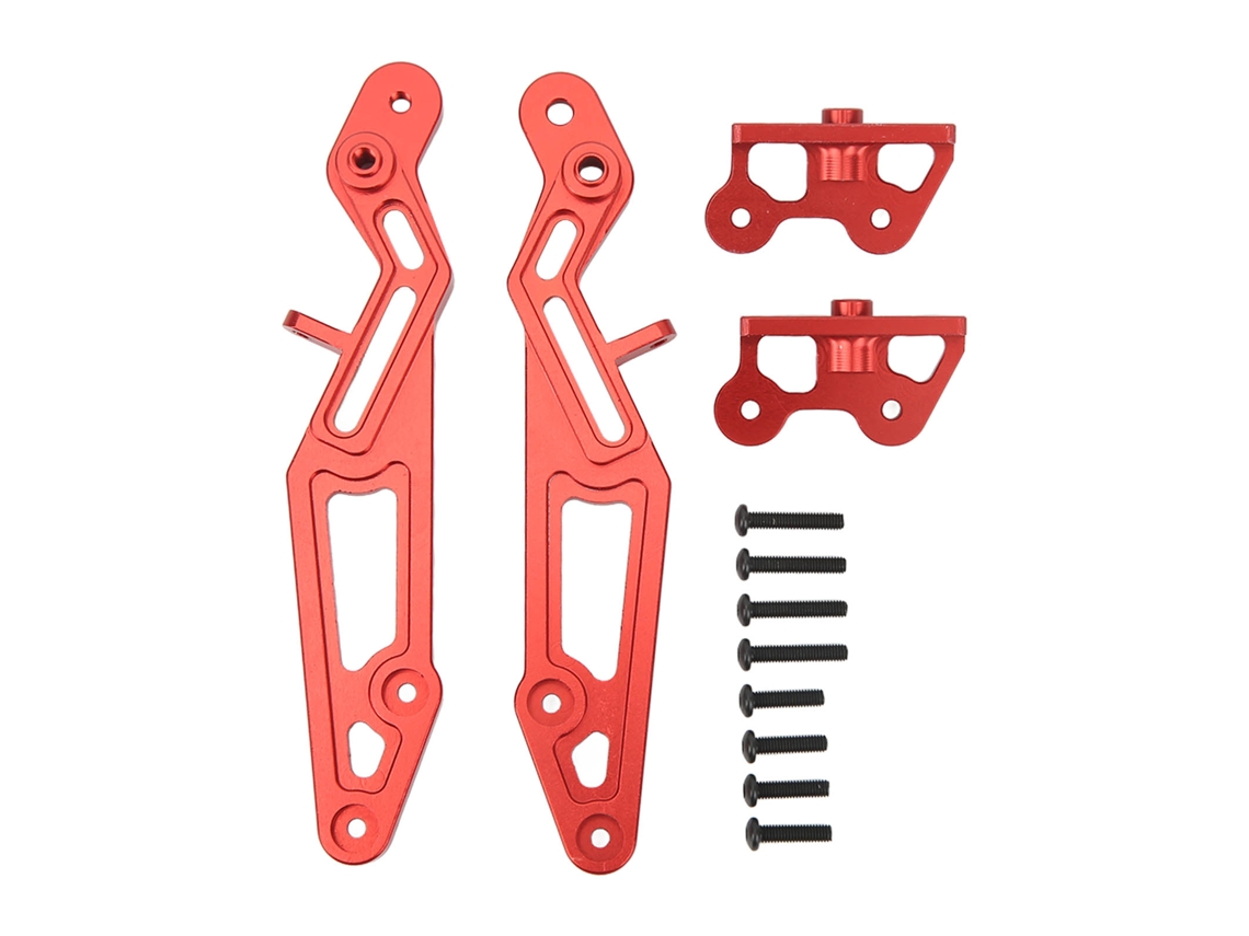 Soporte de alerón para coche RC 2026 de aleación de aluminio para Arrma Series 1/7 1/8 (repuesto rojo)