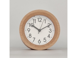 Reloj Despertador Analógico, Silencioso, Con Función De Repetición, De Madera.
