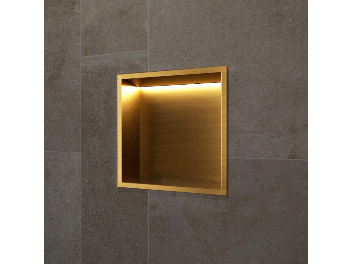 Hornacina De Ducha Indic Con Led Oro Cepillado
