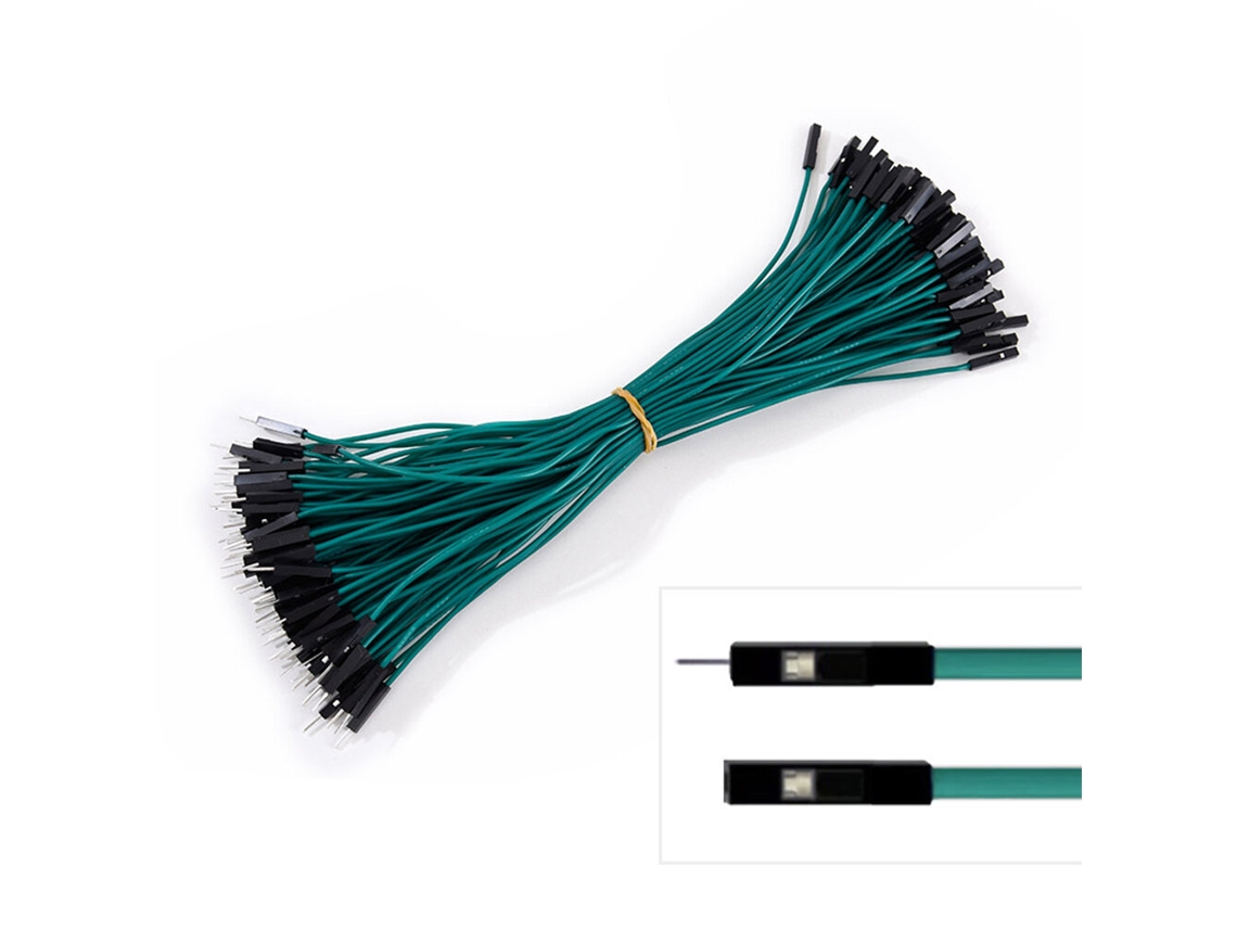 Keyiuav 1p Cable Dupont Negro Macho-macho Silicona 26awg Xh2.54 Alta Temperatura