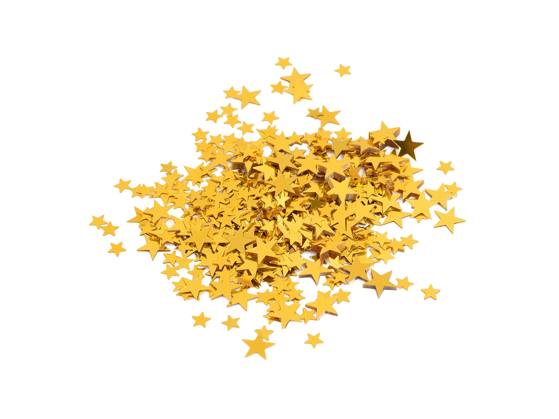Lentejuelas de estrella con purpurina de 10 mm para decoración de fiestas doradas