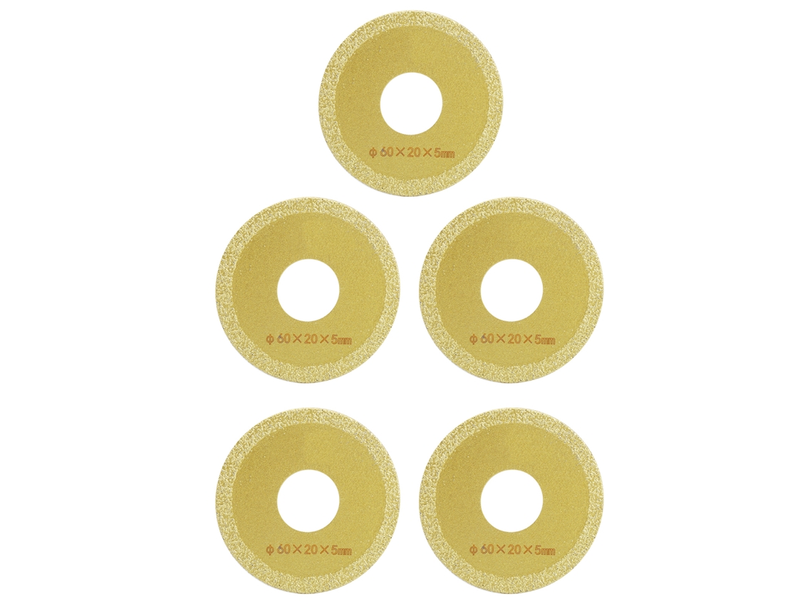 5 Discos De Corte De Diamante, Hoja De Sierra De Oro Sinterizado Para Mármol, Herramientas De Pulido Rápido, 60 Mm