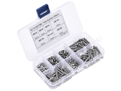Kit Surtido De 230 Tornillos Y Tuercas Allen De Cabeza Hexagonal Con Accionamiento Allen, De Acero Inoxidable 304, M3.
