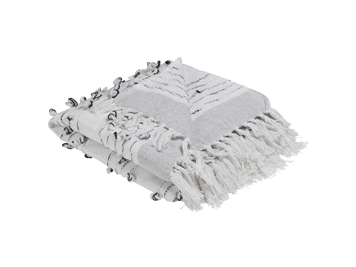 Manta BELIANI Yamalak (130x150 cm - Gris)