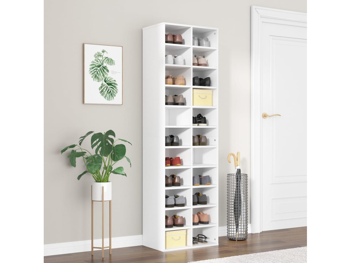 Zapatero LOVELY HOME en Contrachapado Blanco (54X34X183 cm)