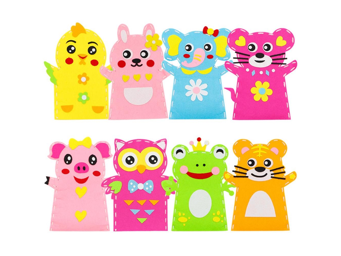 Juego De 8 Marionetas De Fieltro Para Niños: ¡diversión Educativa!