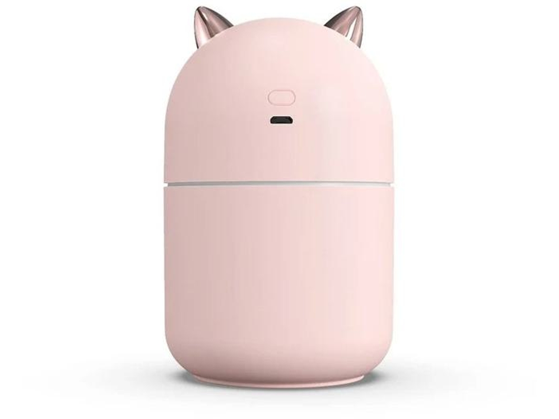 Mini Humidificador 300ml Neblina Fría Luz Nocturna Auto Apagado Yizhood Rosa