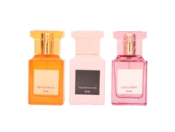 Set De 3 Perfumes Florales Frutales Para Mujer 30ml Con Fragancias Diferentes Y Larga Duración