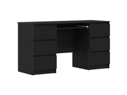 Mesa de Roble Negro 140x50x76 cm Madera Procesada MAISON EXCLUSIVE