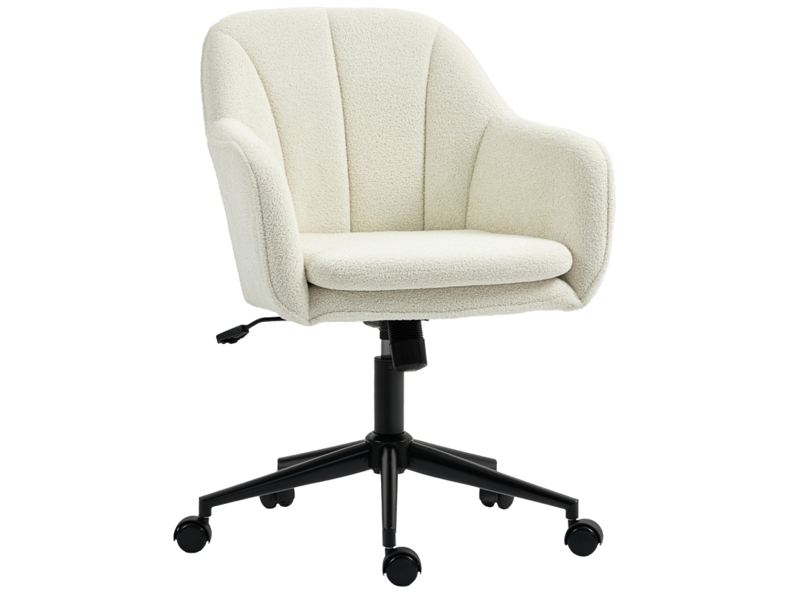 Silla De Oficina Y Tocador Beige Terciopelo, Respaldo Curvo Multiusos Dormitorio Y Salón