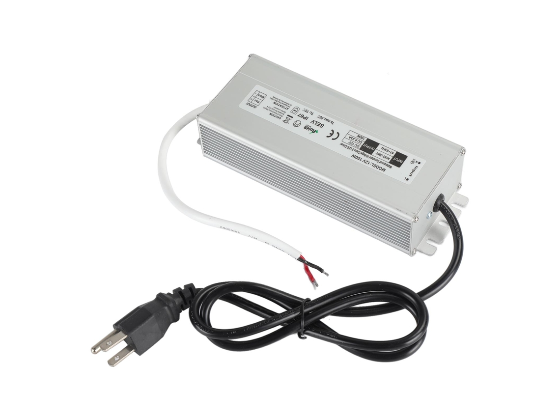 Fuente De Alimentación Impermeable Ip67 12v Led 100w Adaptador Ca 100-265v Us