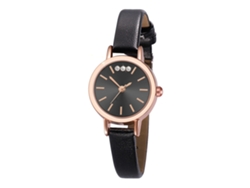 Reloj De Pulsera De Cuarzo Para Parejas (hombre Y Mujer) Con Correa De Pu, Estilo Moderno, Negro.