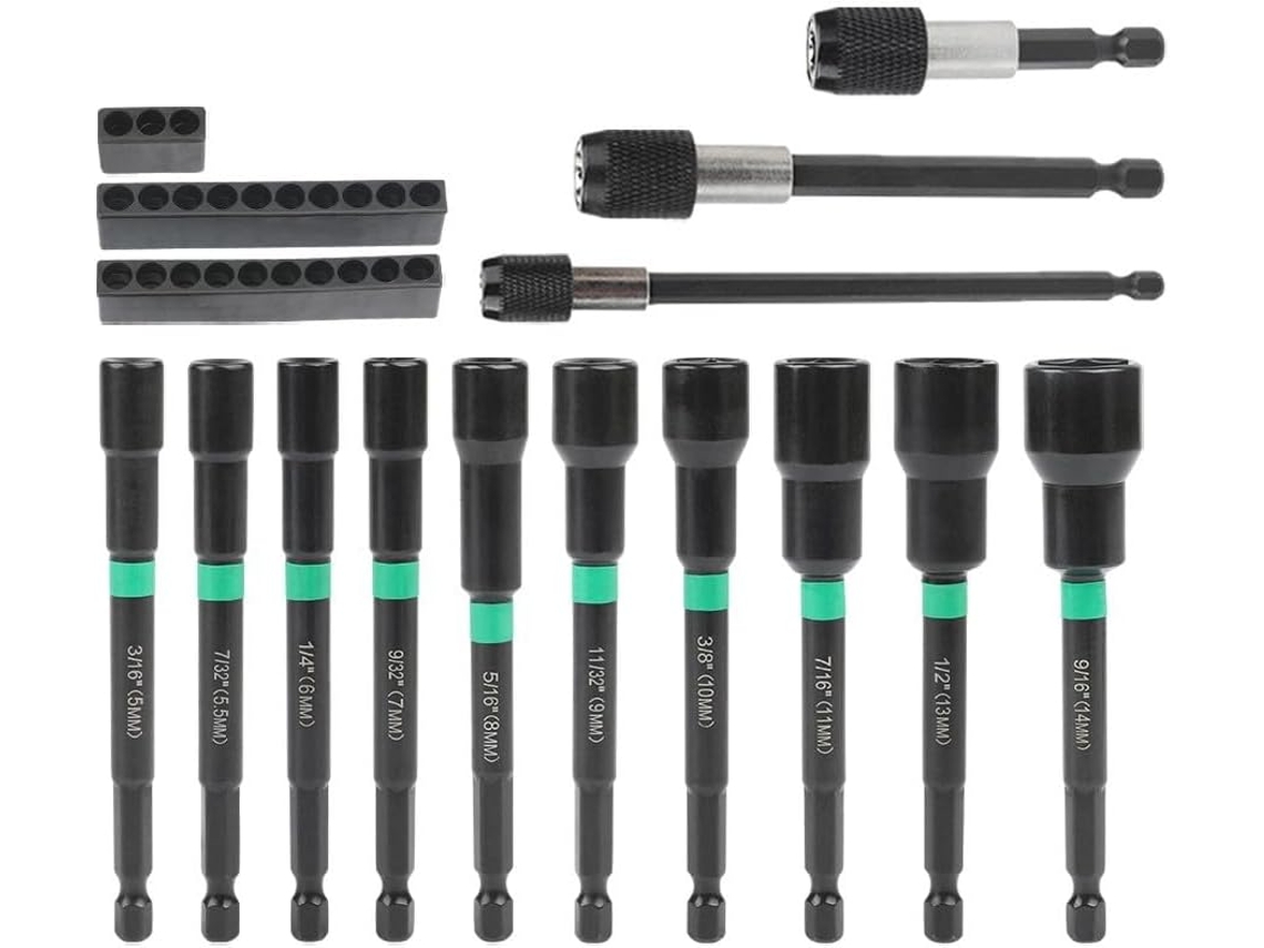 13 5 14 Acero Neumático, Herramienta Juego De Destornilladores Hexagonales Para Llave De Vaso,