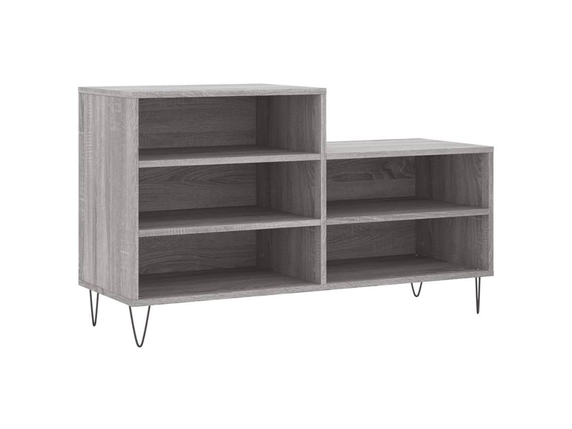 Maison Exclusive - Mueble Zapatero Madera Contrachapada Gris Sonoma 102x36x60 Cm
