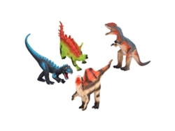 Juego De 4 Juguetes De Vinilo De Dinosaurios Carnotaurus Stegosaurus Adorno Para Mayores De 3 Años Kl6-006