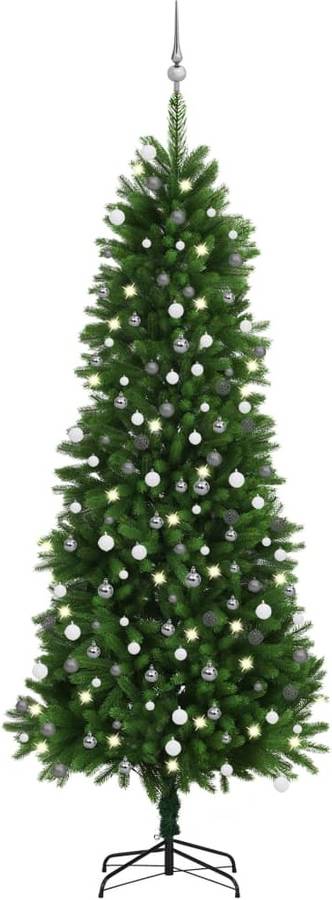 Set Árbol De navidad artificial led y verde 240 cm vidaxl con luces 1x24