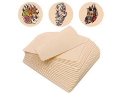 12 hojas de doble cara de 8x6 blancas, prácticas pegatinas para tatuajes falsos