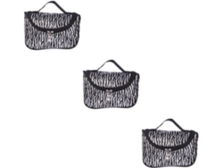 Nécessaire Feminina De 3 Peças Com Estampa De Nécessaire Portátil Para Viagens E Armazenamento.