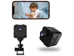 Mini cámara de seguridad inteligente con WiFi, 1080P HD, para niñera, con visión nocturna creativa y detección de movimiento, 64 g, color negro Yizhood