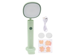 Lámpara de oficina plegable recargable 2026 con imán potente, luz nocturna ajustable para leer y estudiar, color verde.