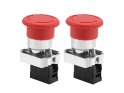 2 Interruptores De Parada De Emergencia Xb5 De 22 Mm, Botón Rojo, 10 A, 600 V