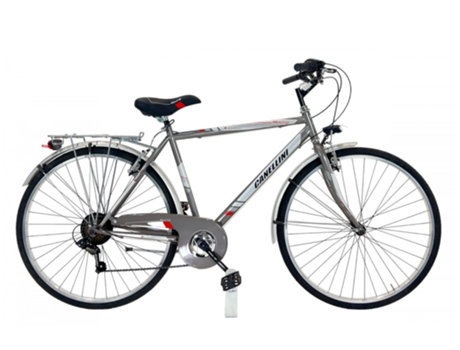 Bicicleta de Ciudad Vintage CANELLINI Moving 28 Acero Hombre Titanio/Rojo BICICLETTE CANELLINI