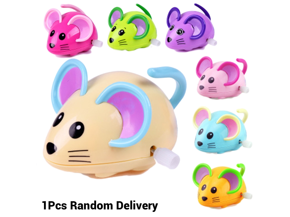Lindo Ratón De Juguete De Dibujos Animados Con Manivela De Cuerda - Roedor Móvil - Regalo Educativo Para Niños