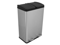 Metalixeira con Doble Pedal 2x30l Reciclaje, Plata Monstershop