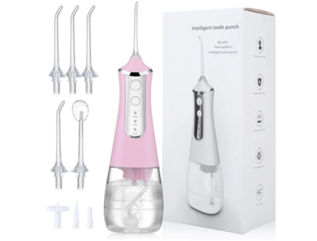 Irrigador Bucal Portátil USB 350ml Ipx6-Rosa - Limpieza Bucal Higiene Bucal
