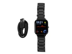 Relógio Inteligente Ip67 À Prova D'água Tela Touch Completa 230mah Usb Recarregável Multifuncional Esportivo Preto