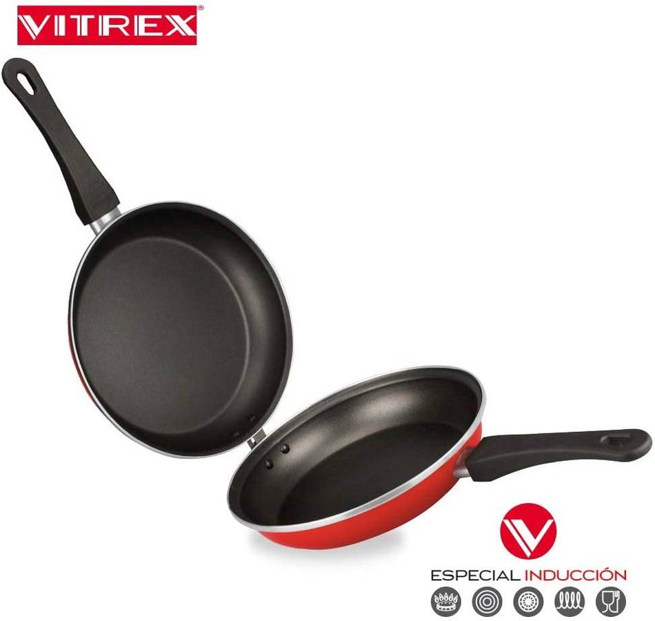 Frittata Merseille 24cm especial para tortilla antiadherente acero vitrificado rojo vitrex® marseille duo doble omeletera ø 24 color capa 71saommar24