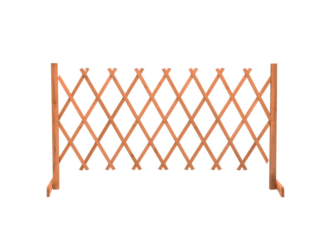 Valla de jardín enrejada de abeto macizo naranja de 150 x 80 cm, DKD HOME DECOR