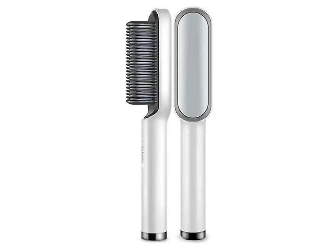 Plancha y rizador de pelo profesional 2 en 1 5 ajustes de temperatura ajustablesblanco YEMAESRE